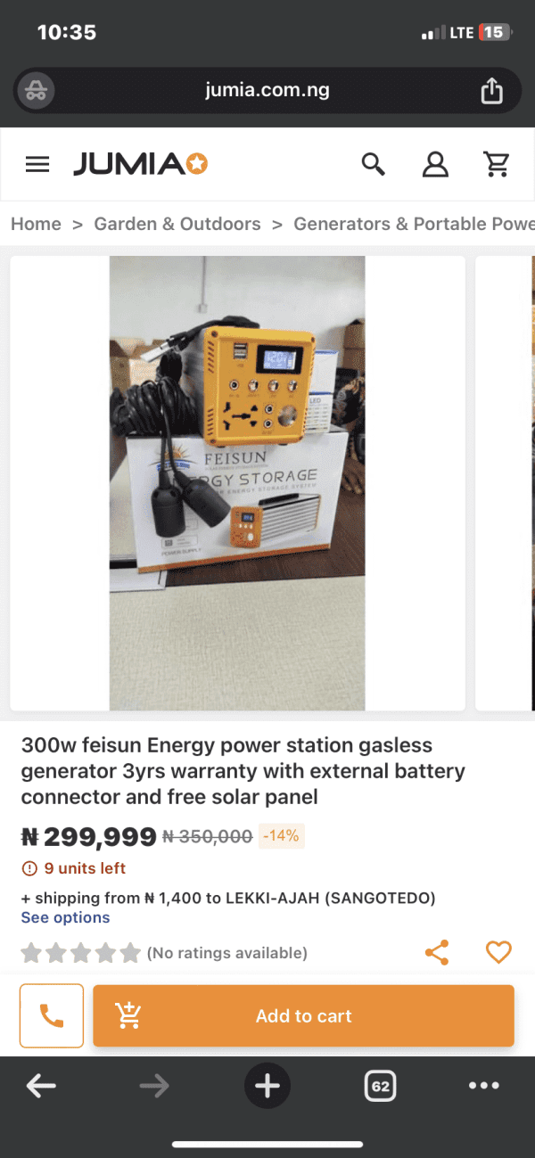 300W Feisun Solar Generator Solar Generator Price in Nigeria 2025 solargeneratorprice.com.ng